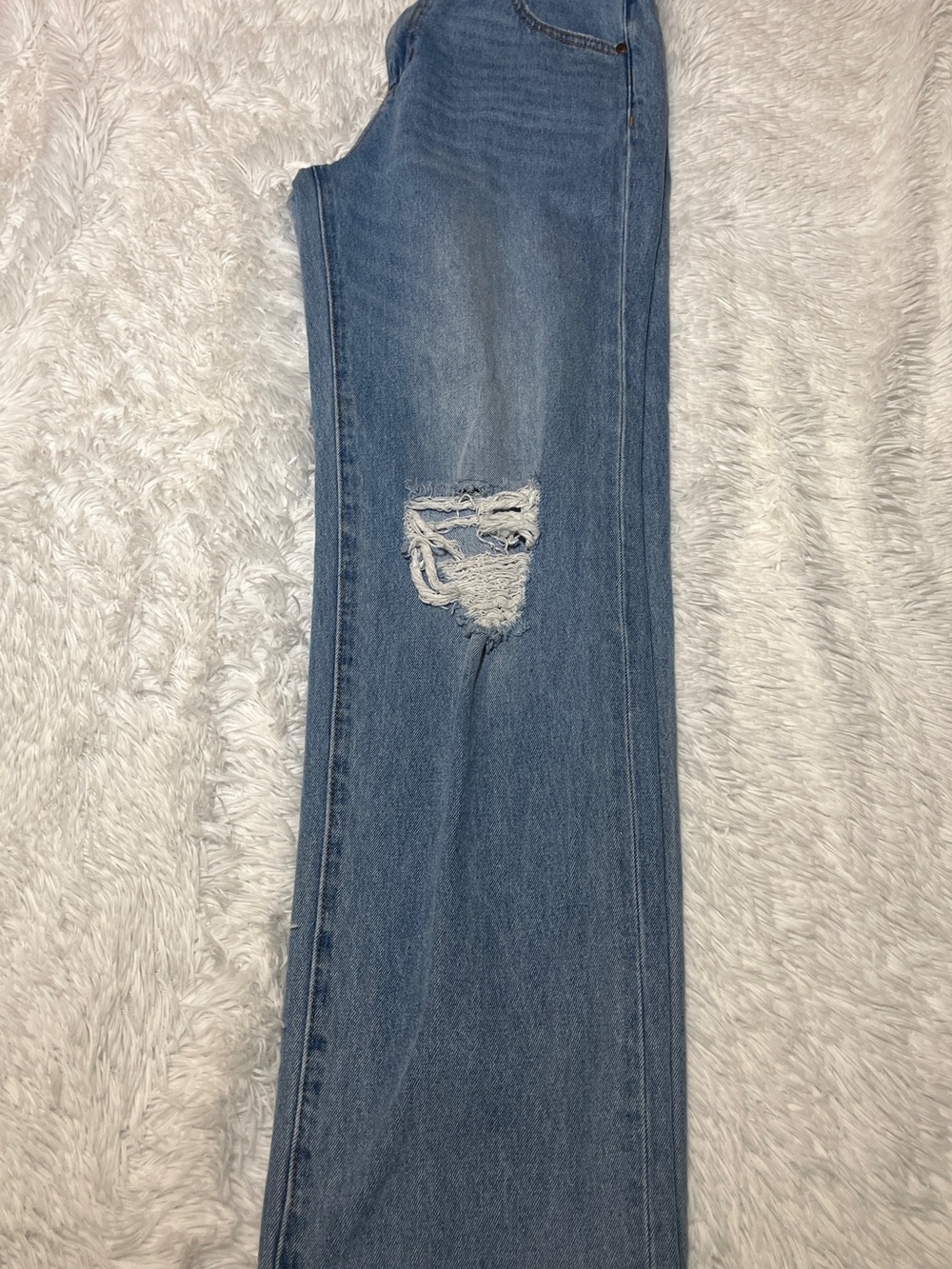 GUESS Los Angeles Wide Leg Distressed Jeans Light Wash 29x32 - Picture 5 of 9
